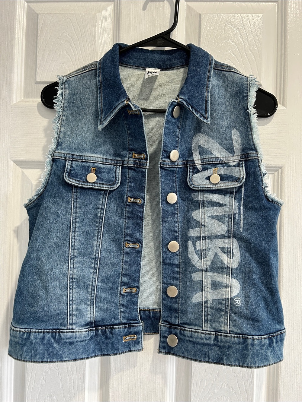 Zumba Fitness Light Blue Denim Sleeveless Vest with White Logo